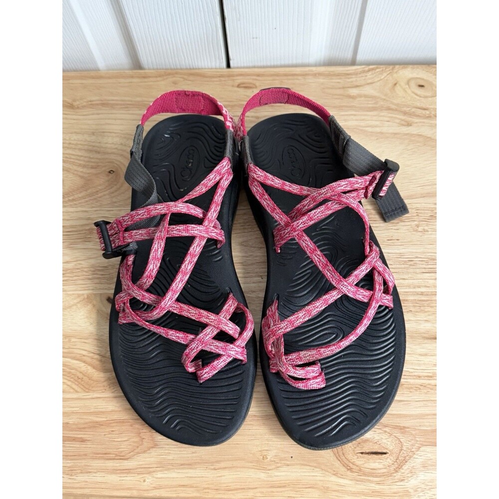Chaco Women 9 ZX2 Classic Trail Sandal Pink White Gray